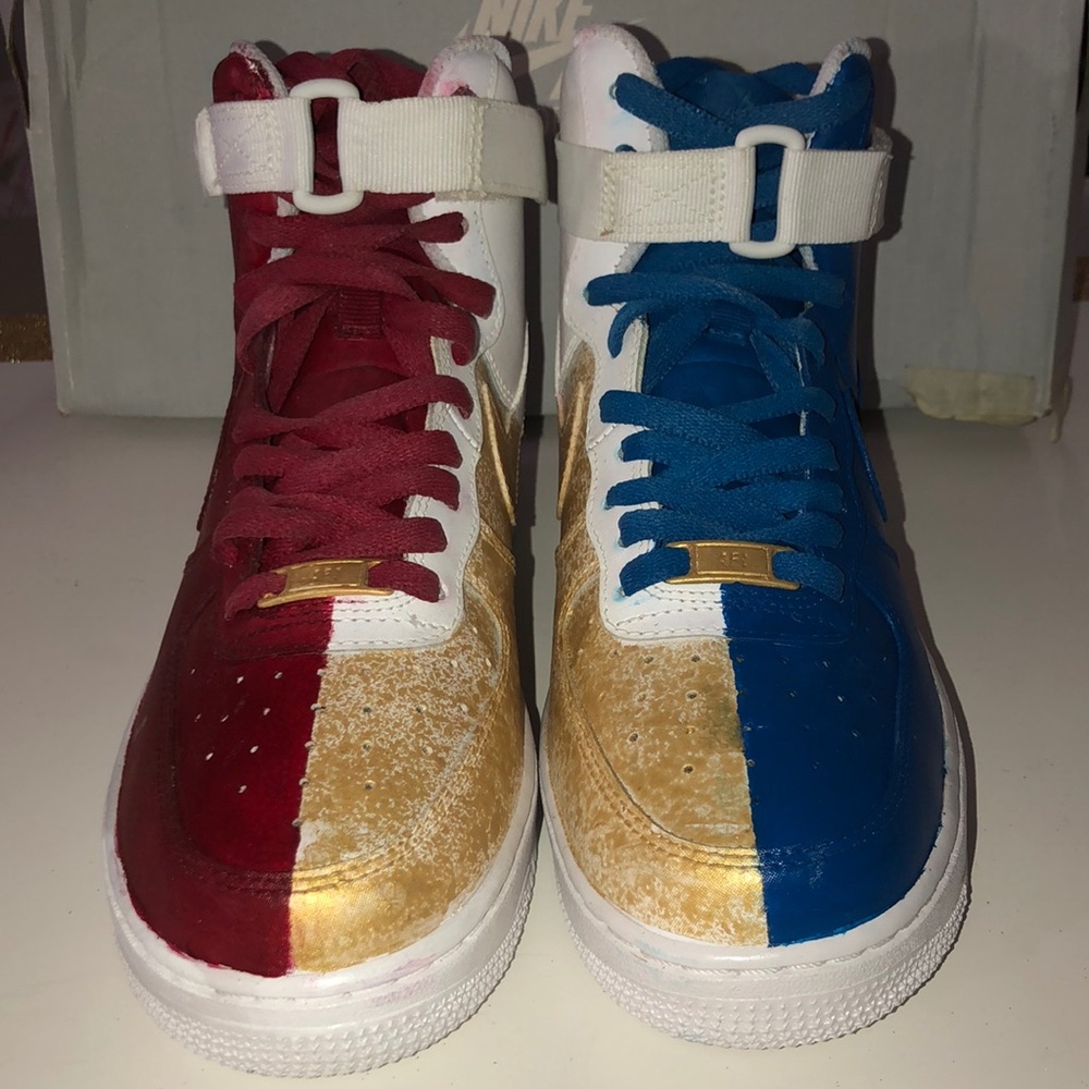 Custom High Top Air Force Ones Youth Sz 6.5
